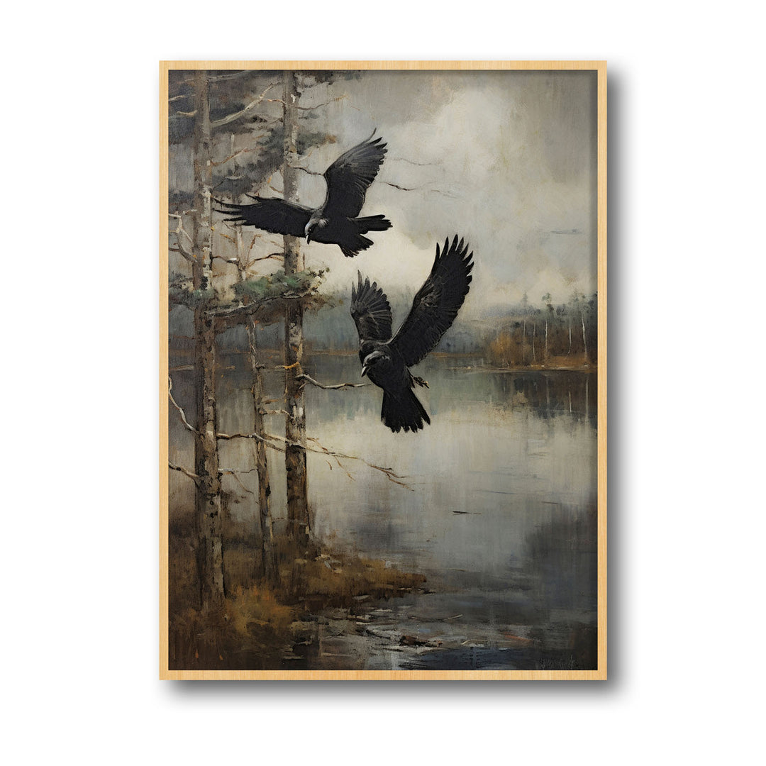 Unique ravens- Beautiful framed art print available at Raremango