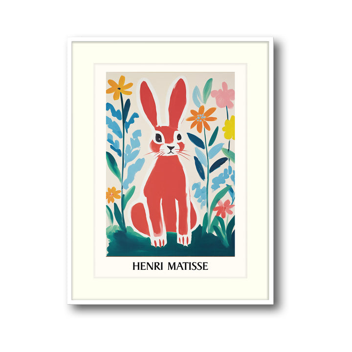 Unique red-rabbit-henri-matisse- Beautiful framed art print available at Raremango