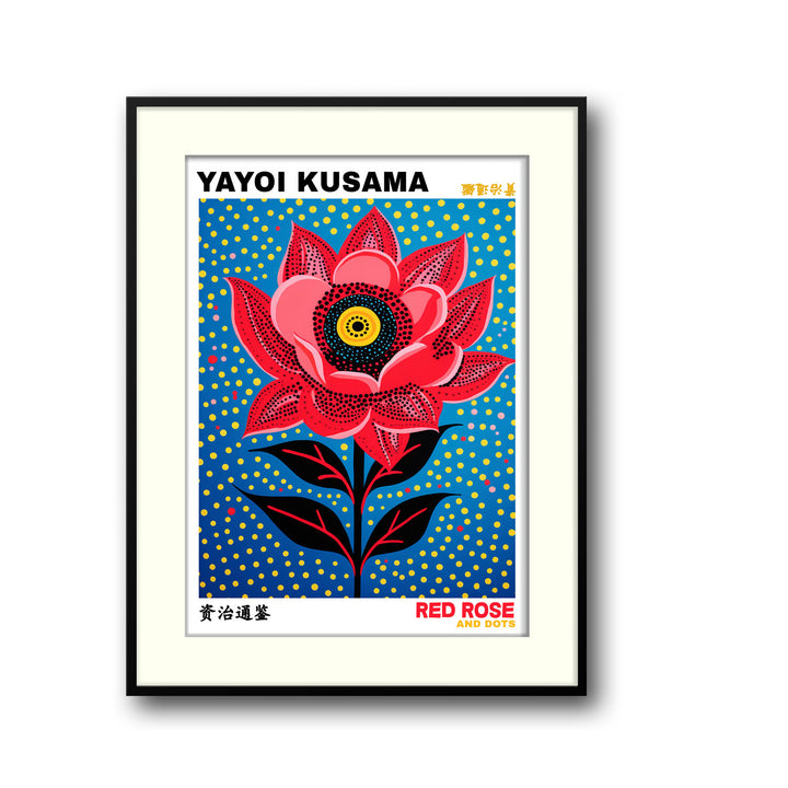 red-rose-yayoi-kusama canvas art - Shop art for home decor