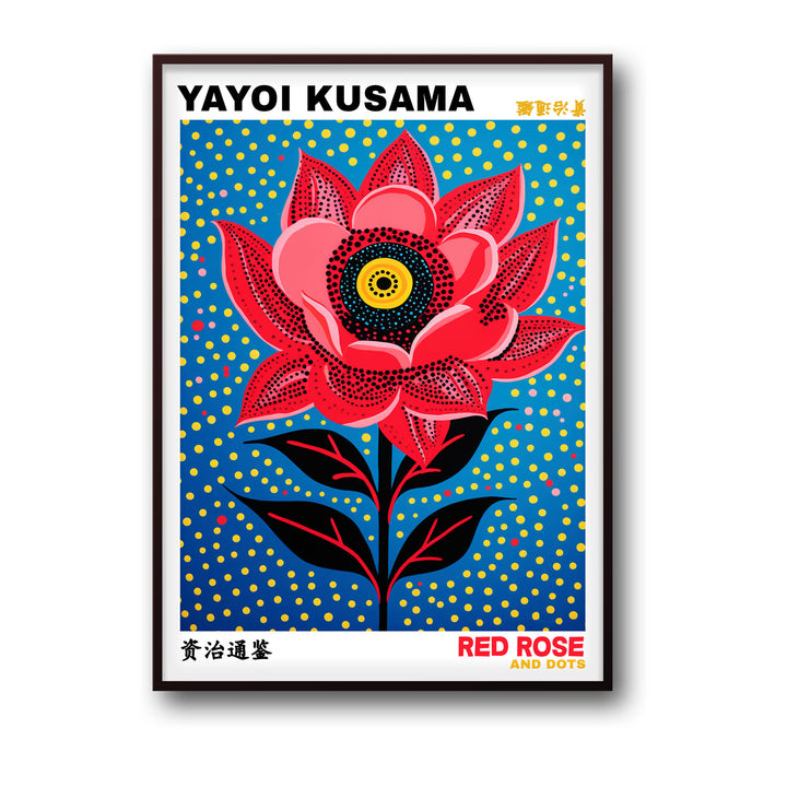 red-rose-yayoi-kusama canvas art - Shop art for home decor