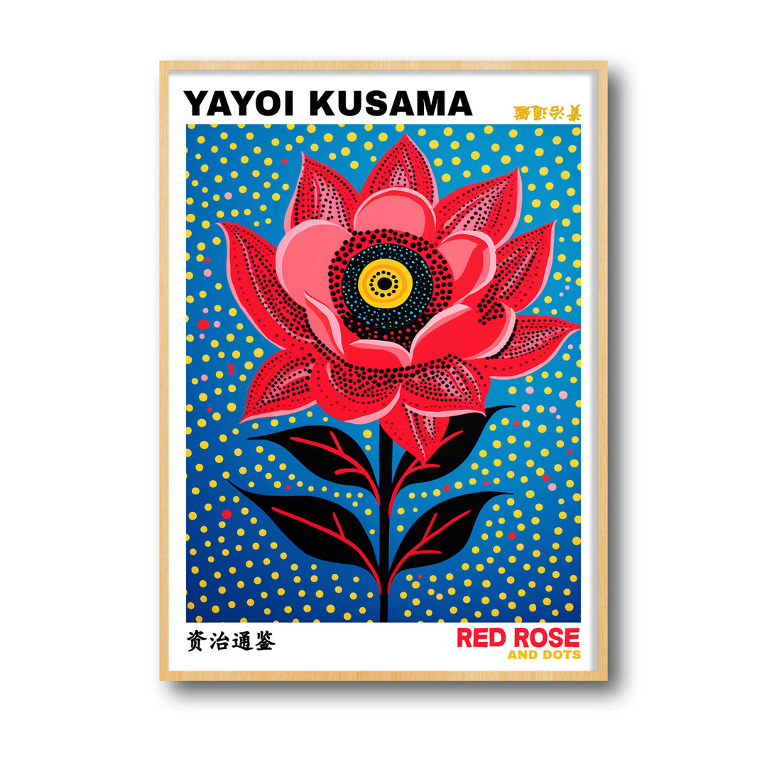 red-rose-yayoi-kusama canvas art - Shop art for home decor