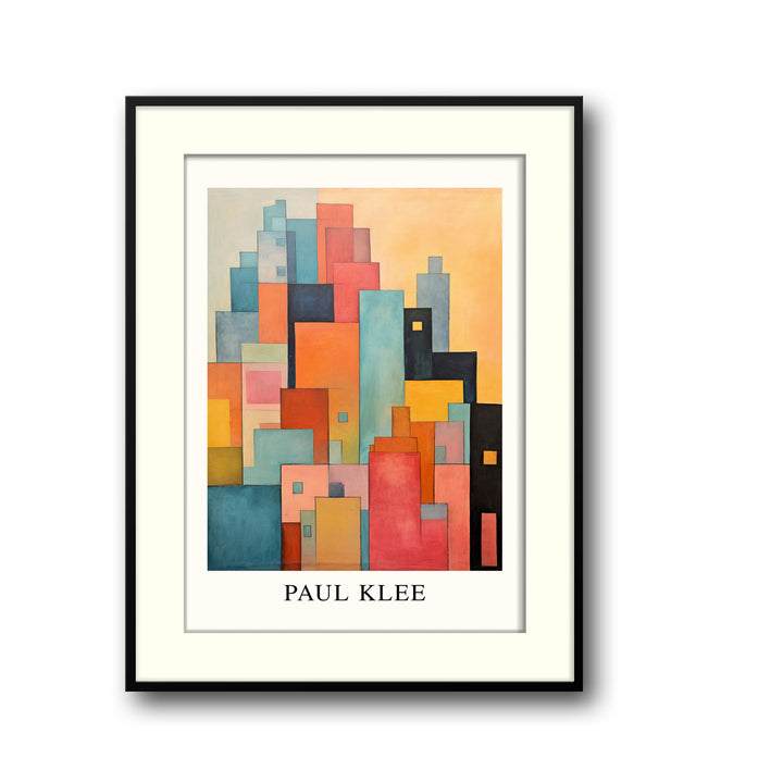 Unique rooftop-rythms-paul-klee- Beautiful framed art print available at Raremango