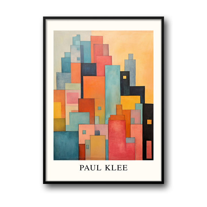 Unique rooftop-rythms-paul-klee- Beautiful framed art print available at Raremango