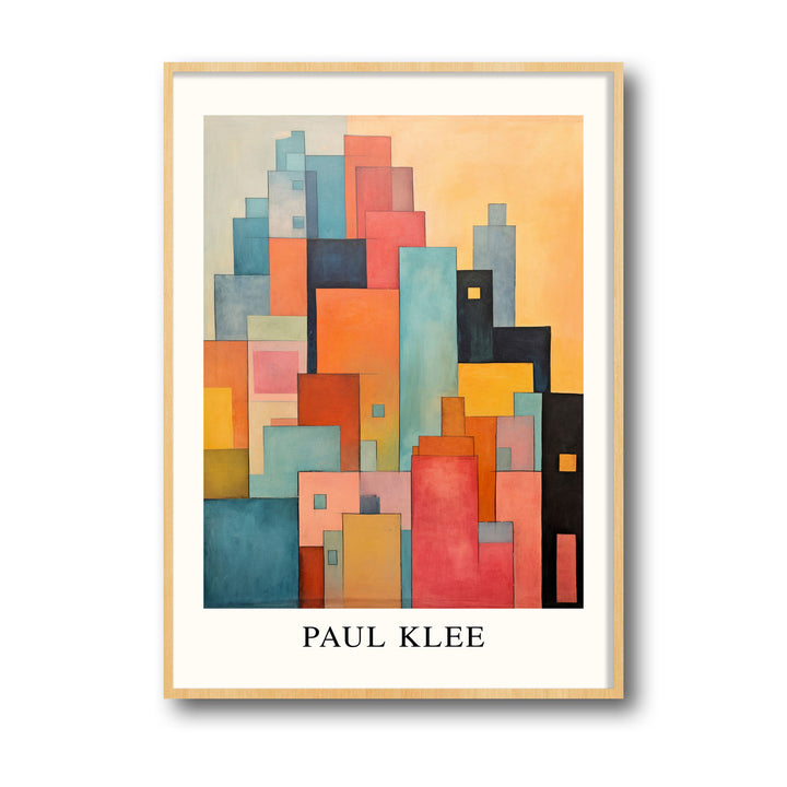 Unique rooftop-rythms-paul-klee- Beautiful framed art print available at Raremango