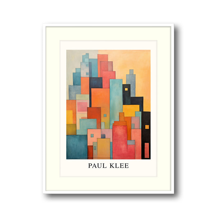 Unique rooftop-rythms-paul-klee- Beautiful framed art print available at Raremango