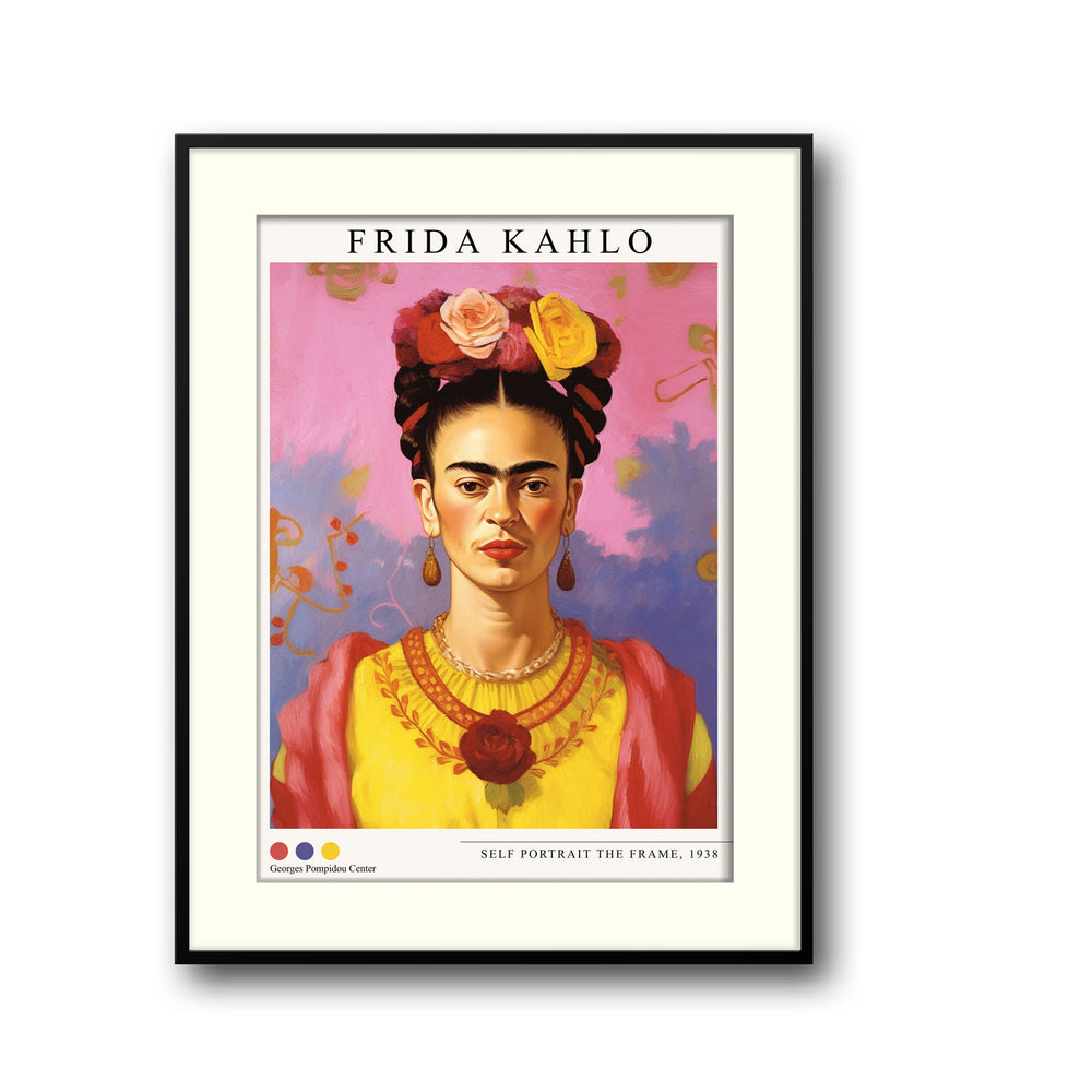 Unique self-portrait-7-frida-kahlo- Beautiful framed art print available at Raremango