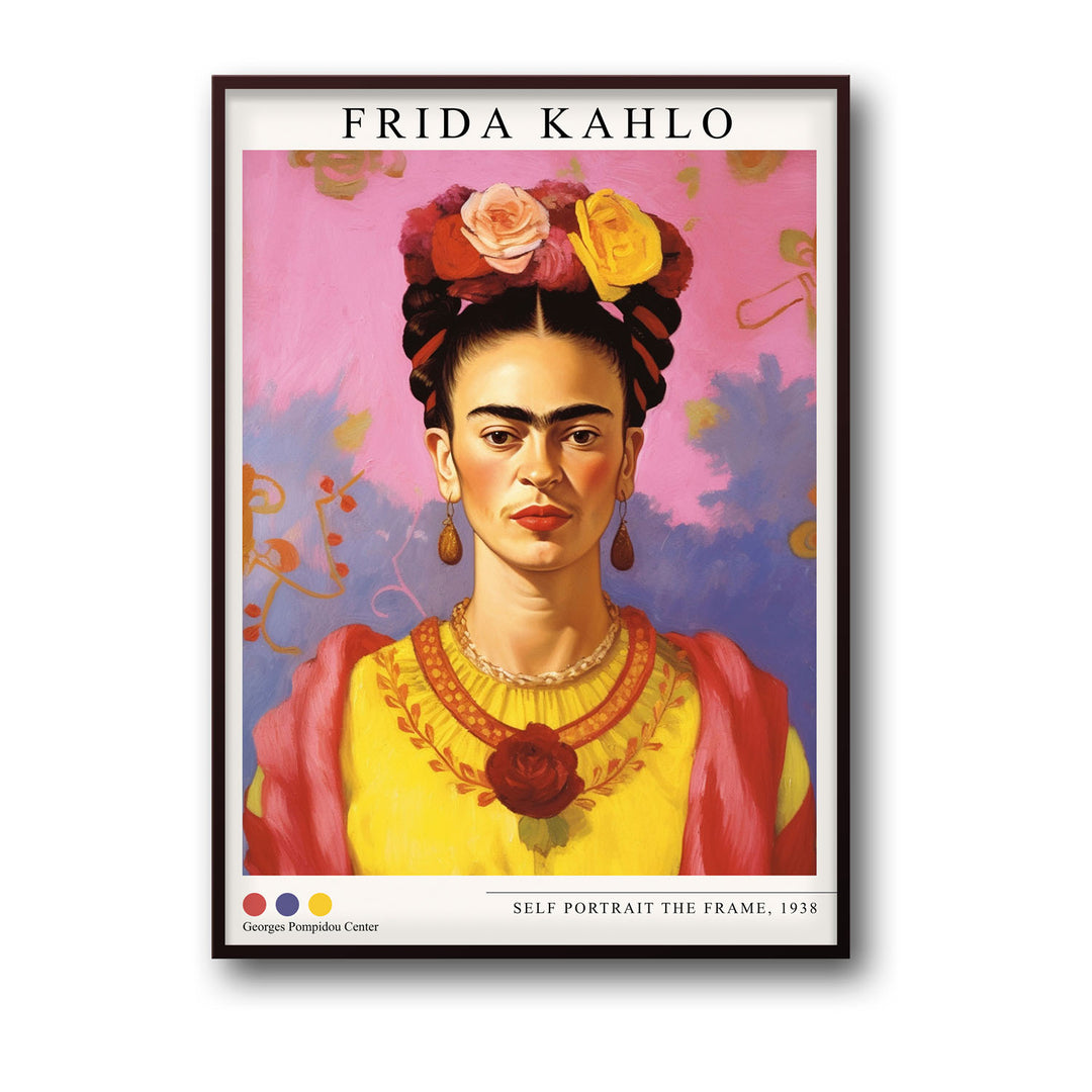 Unique self-portrait-7-frida-kahlo- Beautiful framed art print available at Raremango