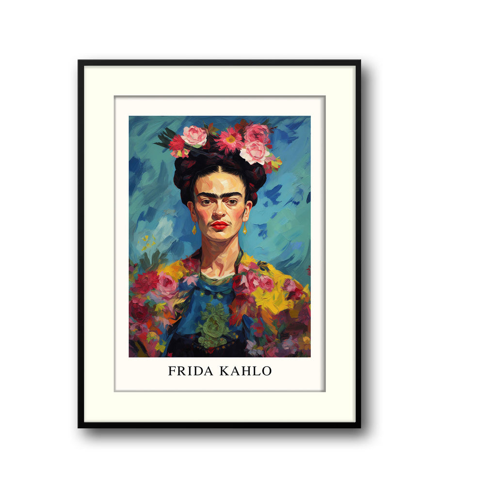 Unique self-potrait-8-frida-kahlo- Beautiful framed art print available at Raremango