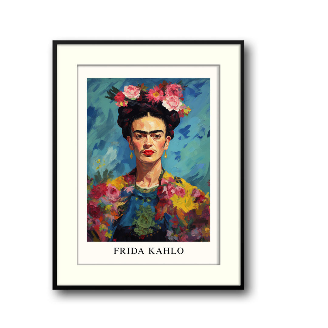 Unique self-potrait-8-frida-kahlo- Beautiful framed art print available at Raremango