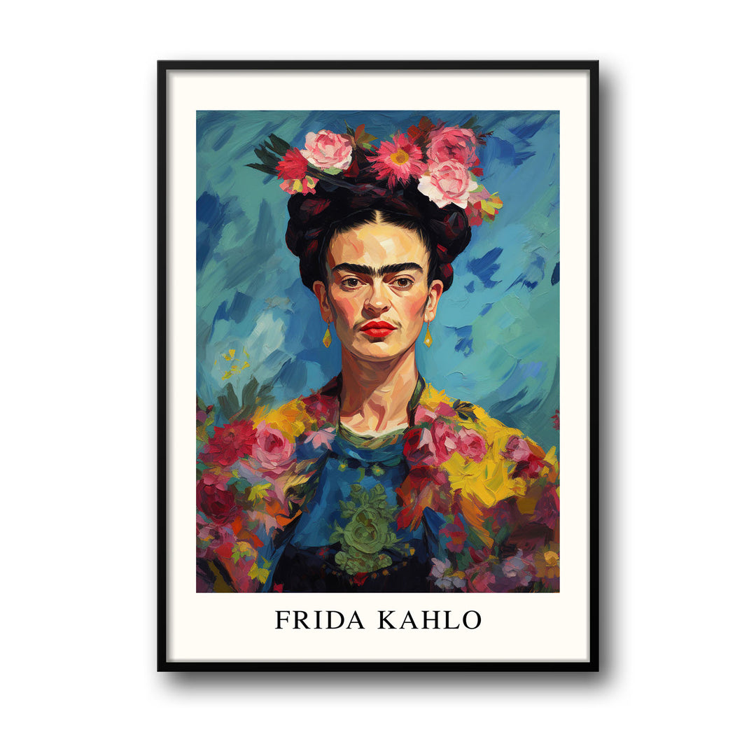 Unique self-potrait-8-frida-kahlo- Beautiful framed art print available at Raremango