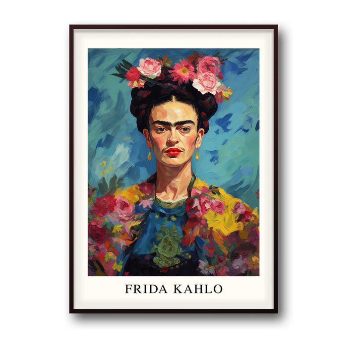 Unique self-potrait-8-frida-kahlo- Beautiful framed art print available at Raremango