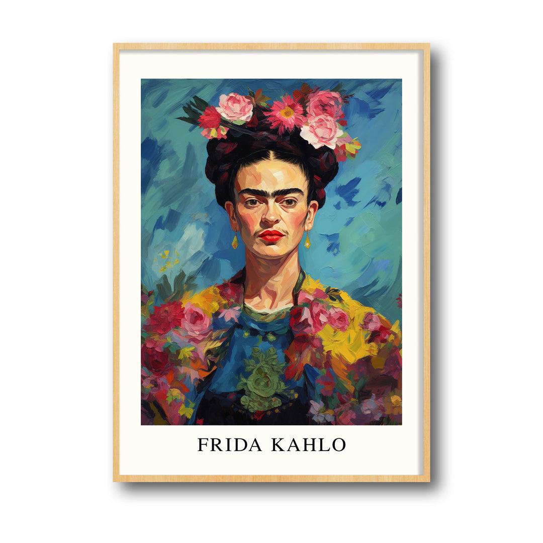 Unique self-potrait-8-frida-kahlo- Beautiful framed art print available at Raremango