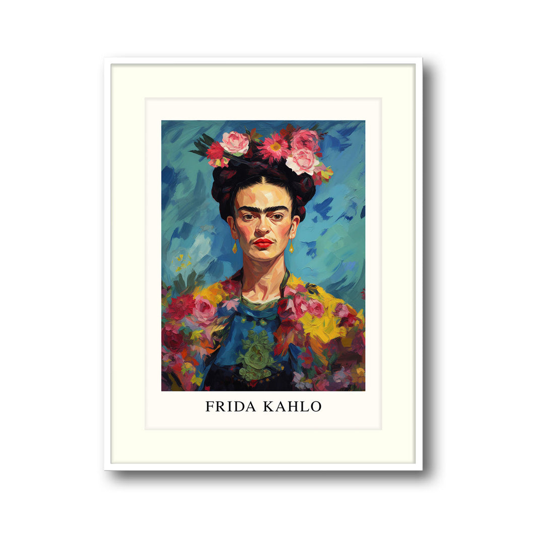 Unique self-potrait-8-frida-kahlo- Beautiful framed art print available at Raremango