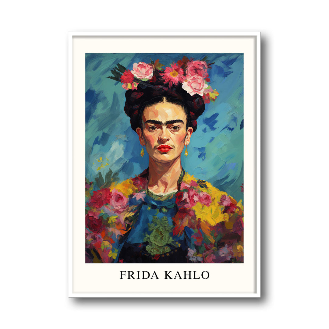 Unique self-potrait-8-frida-kahlo- Beautiful framed art print available at Raremango