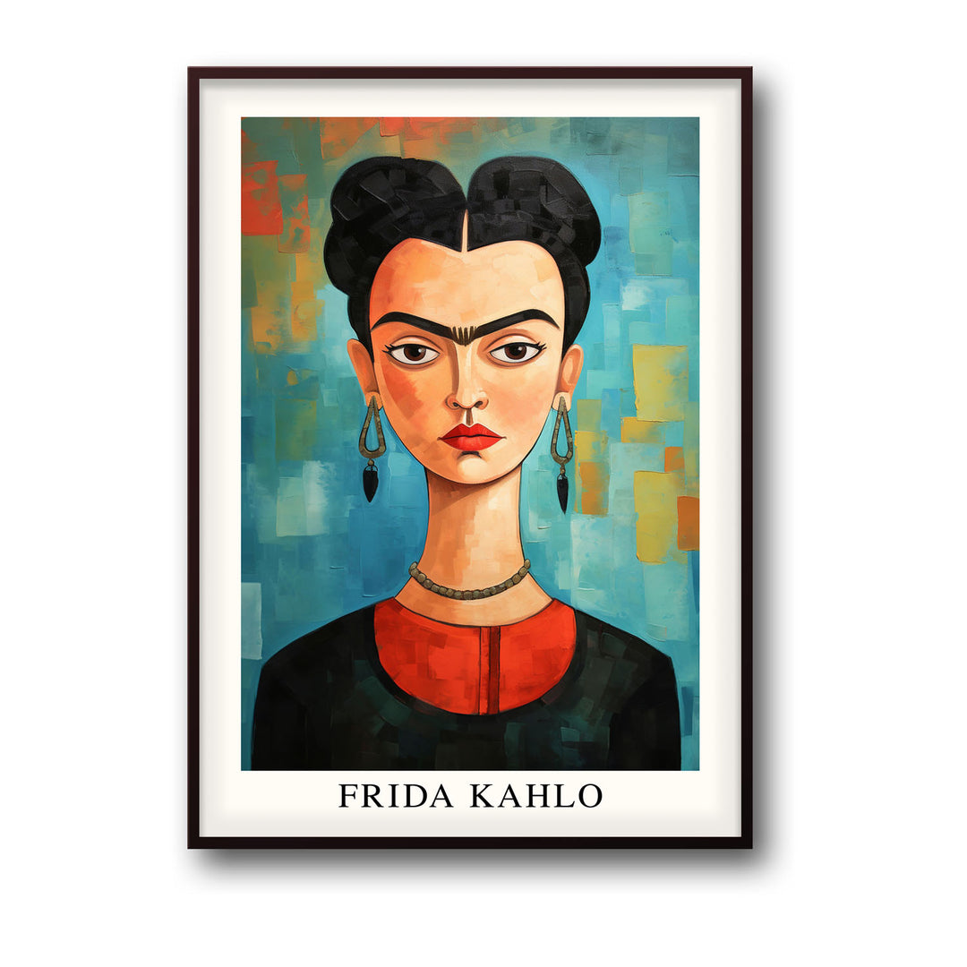 Unique self-potrait-9-frida-kahlo- Beautiful framed art print available at Raremango