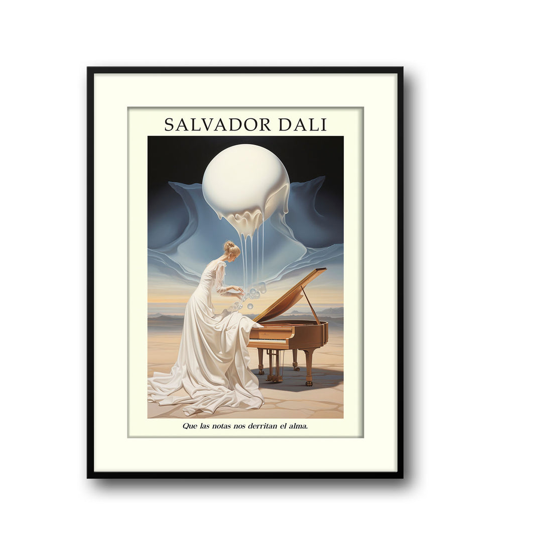 Unique surreal-piano-salvador-dali- Beautiful framed art print available at Raremango