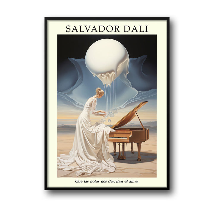 Unique surreal-piano-salvador-dali- Beautiful framed art print available at Raremango