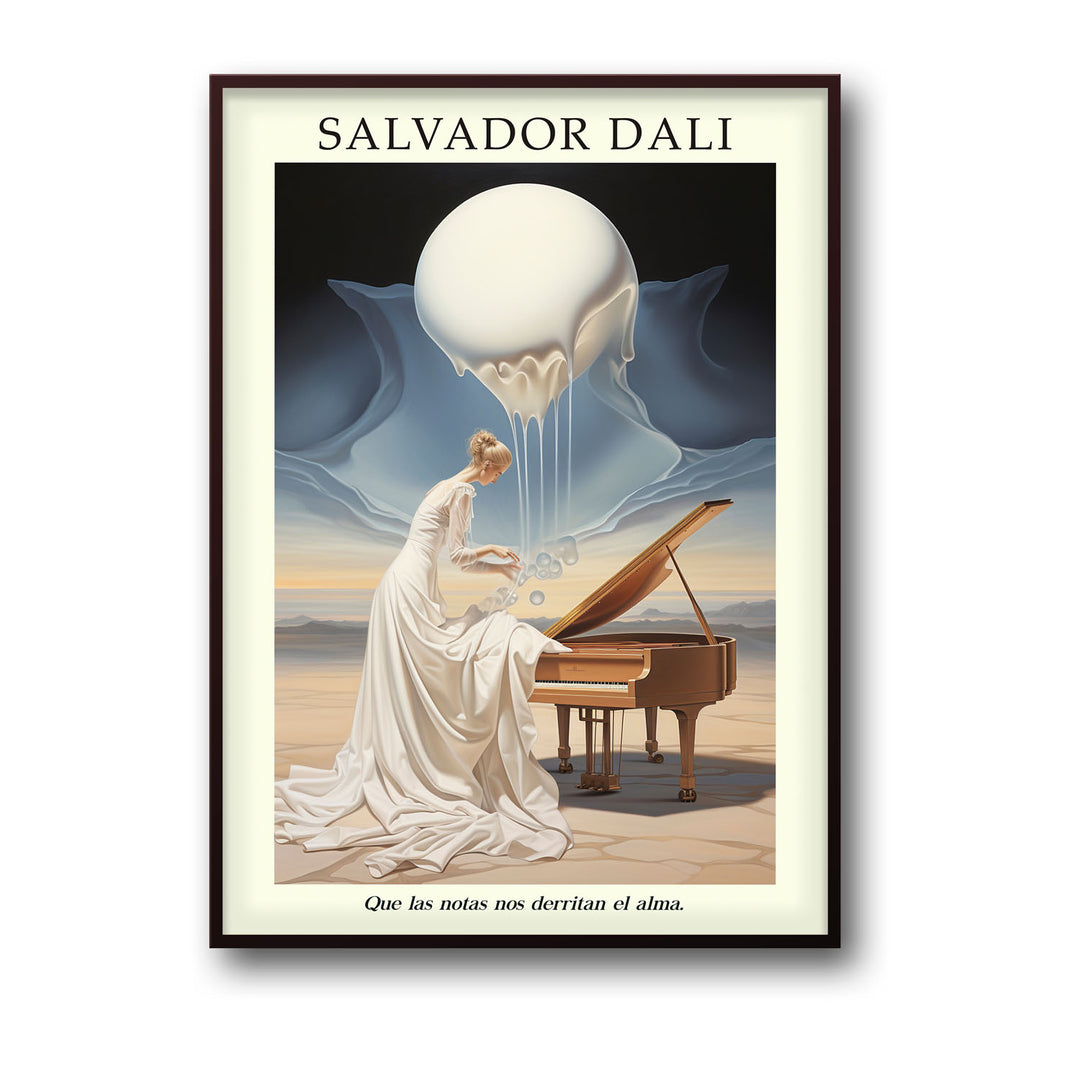 Unique surreal-piano-salvador-dali- Beautiful framed art print available at Raremango