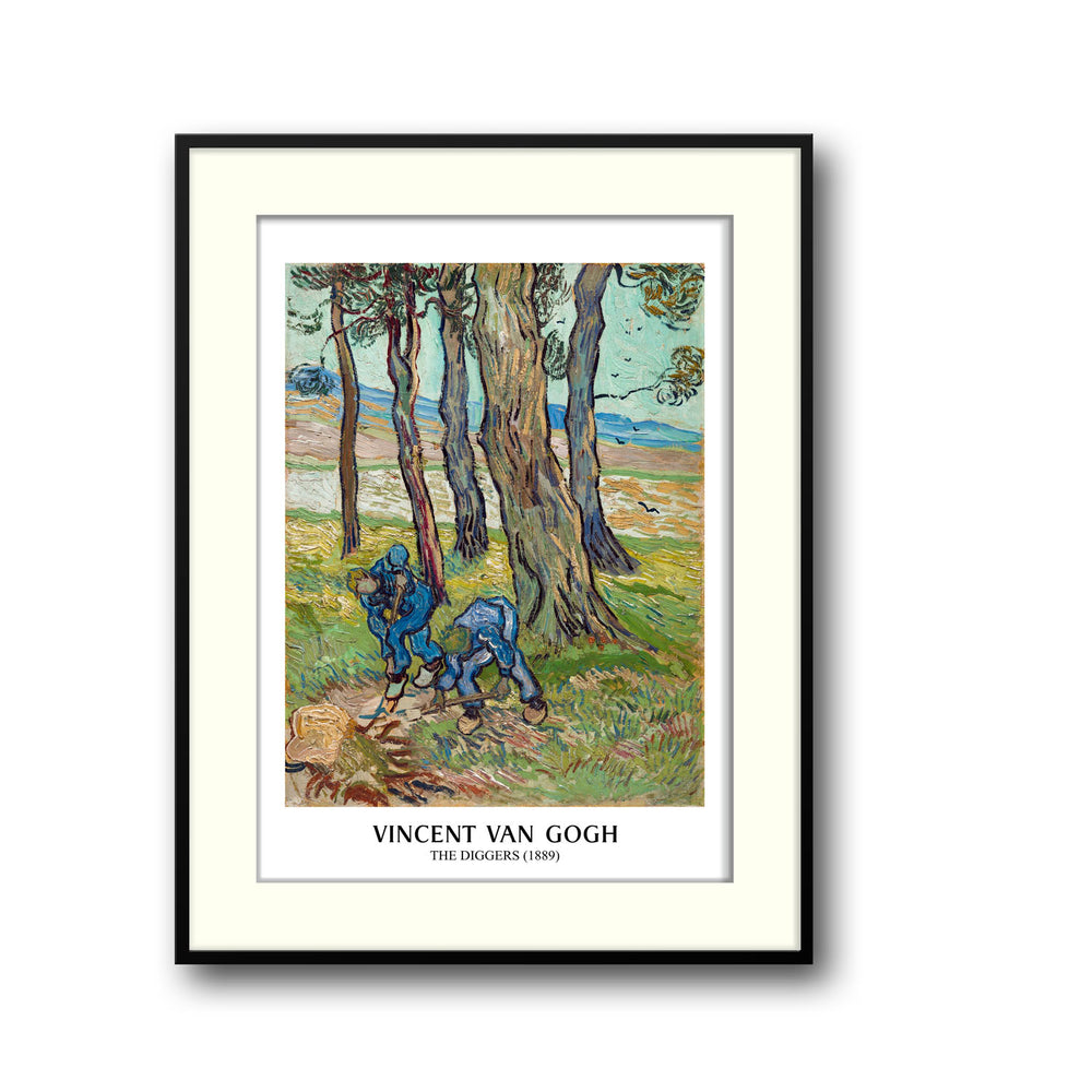 Unique the-diggers-1889-vincent-van-gogh- Beautiful framed art print available at Raremango