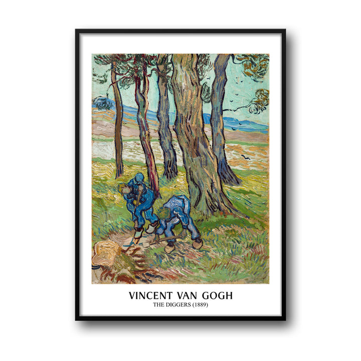 Unique the-diggers-1889-vincent-van-gogh- Beautiful framed art print available at Raremango