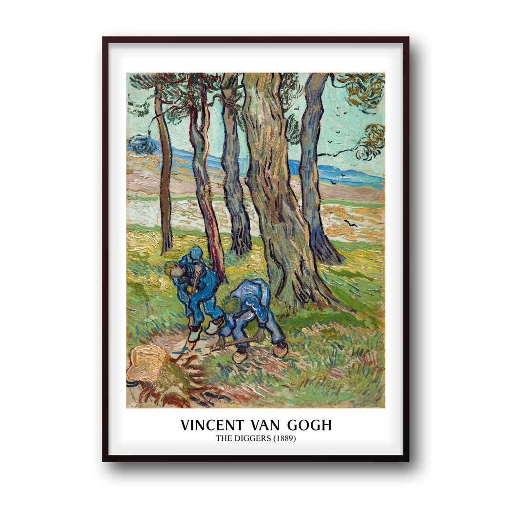 Unique the-diggers-1889-vincent-van-gogh- Beautiful framed art print available at Raremango