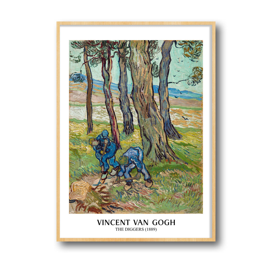 Unique the-diggers-1889-vincent-van-gogh- Beautiful framed art print available at Raremango