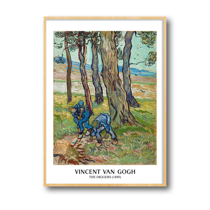 Unique the-diggers-1889-vincent-van-gogh- Beautiful framed art print available at Raremango