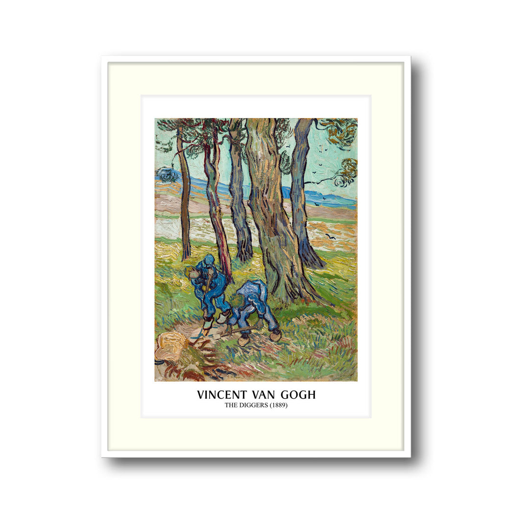 Unique the-diggers-1889-vincent-van-gogh- Beautiful framed art print available at Raremango