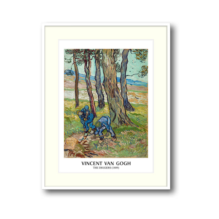 Unique the-diggers-1889-vincent-van-gogh- Beautiful framed art print available at Raremango