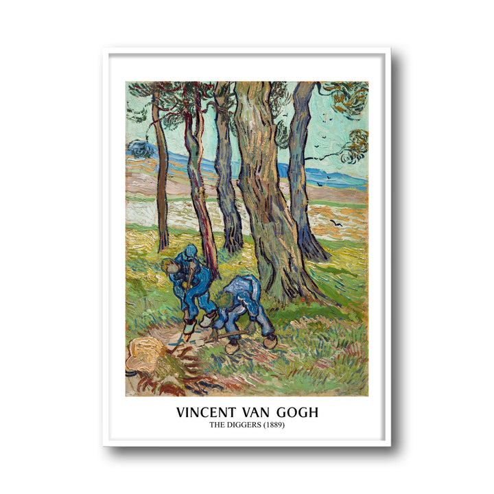 Unique the-diggers-1889-vincent-van-gogh- Beautiful framed art print available at Raremango