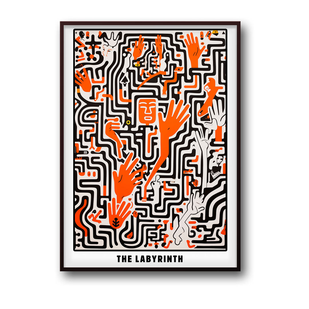 the-labyrinth-keith-haring canvas art - Shop art for home decor