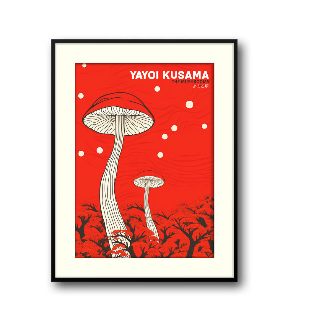 the-mushrooms-yayoi-kusama canvas art - Shop art for home decor