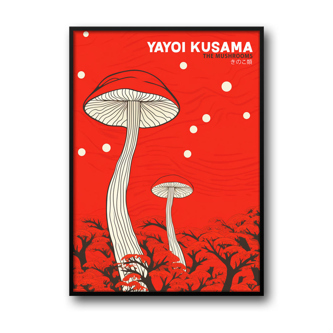 the-mushrooms-yayoi-kusama canvas art - Shop art for home decor