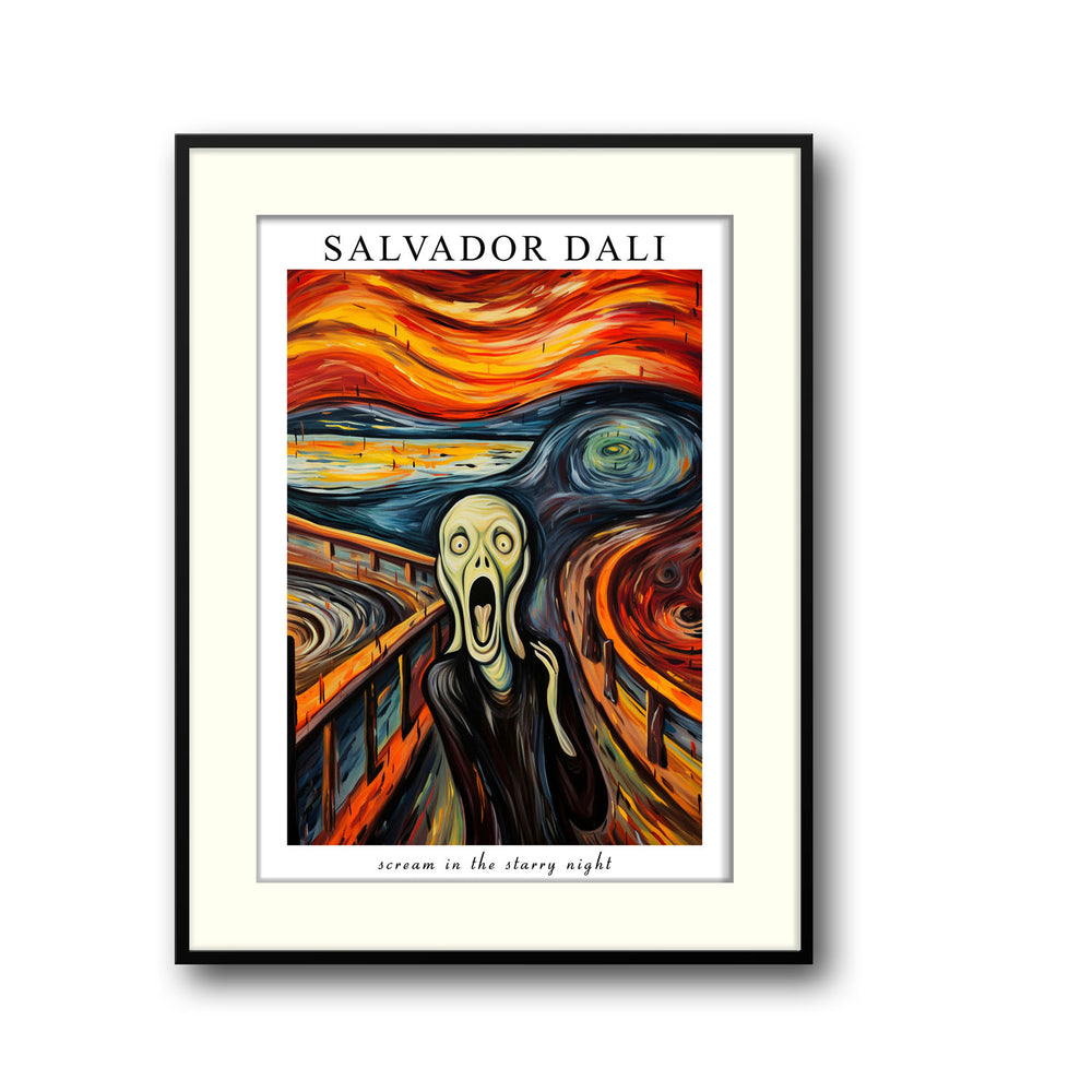 Unique the-scream-salvador-dali- Beautiful framed art print available at Raremango