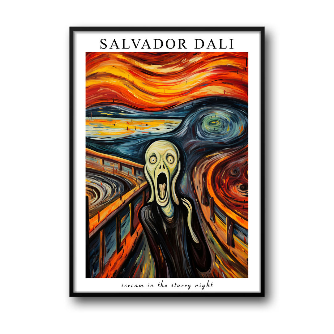 Unique the-scream-salvador-dali- Beautiful framed art print available at Raremango