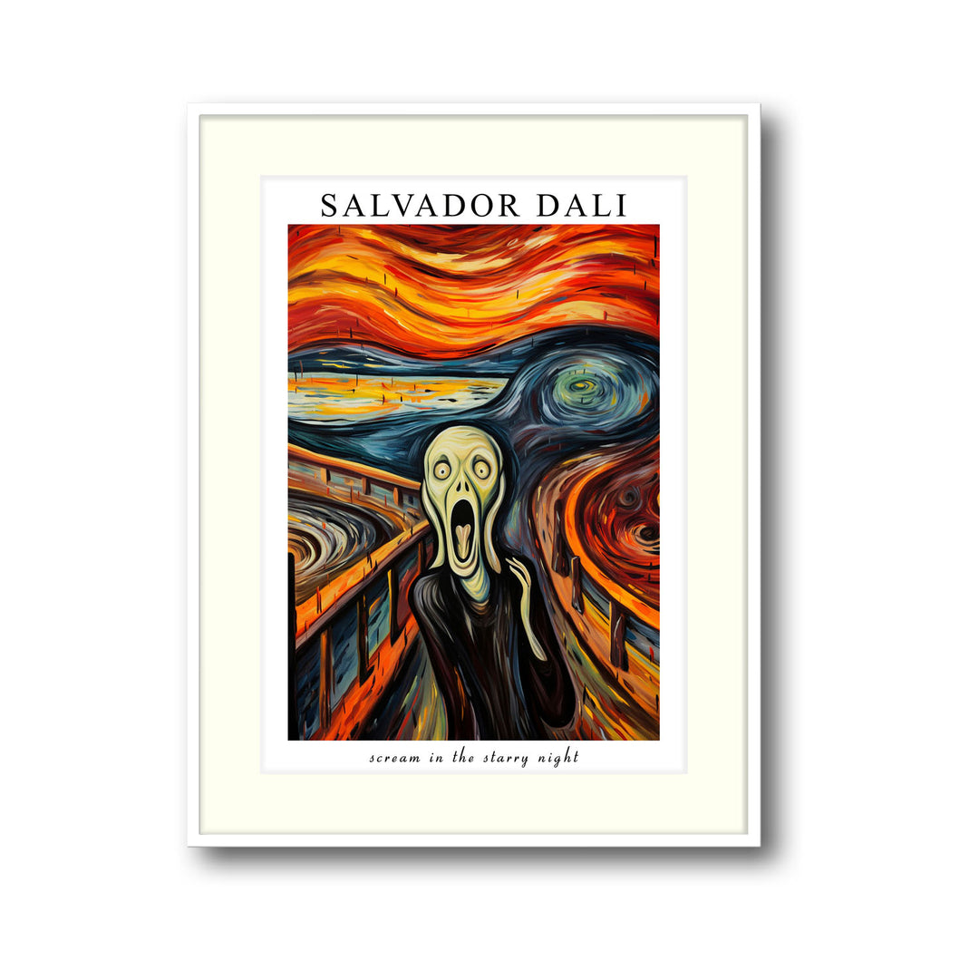 Unique the-scream-salvador-dali- Beautiful framed art print available at Raremango