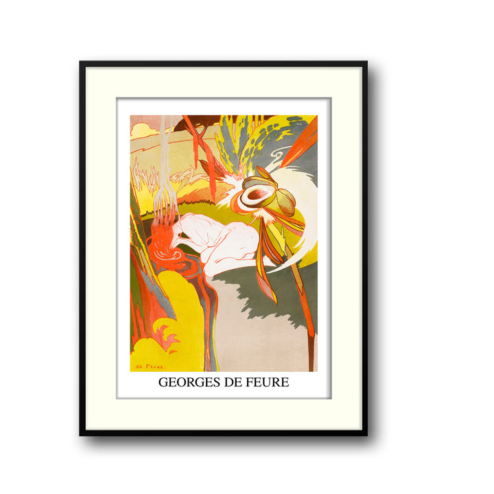 Unique the-source-of-evil-la-source-du-mal-georges-de-feure- Beautiful framed art print available at Raremango