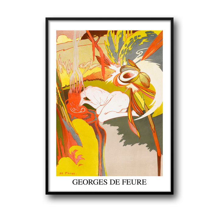 Unique the-source-of-evil-la-source-du-mal-georges-de-feure- Beautiful framed art print available at Raremango