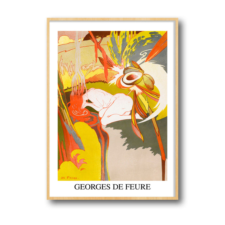 Unique the-source-of-evil-la-source-du-mal-georges-de-feure- Beautiful framed art print available at Raremango