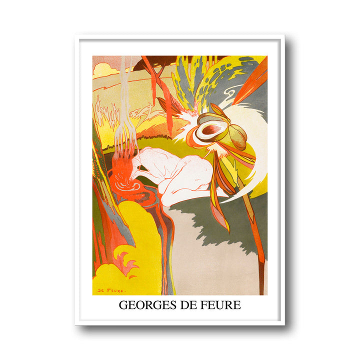 Unique the-source-of-evil-la-source-du-mal-georges-de-feure- Beautiful framed art print available at Raremango