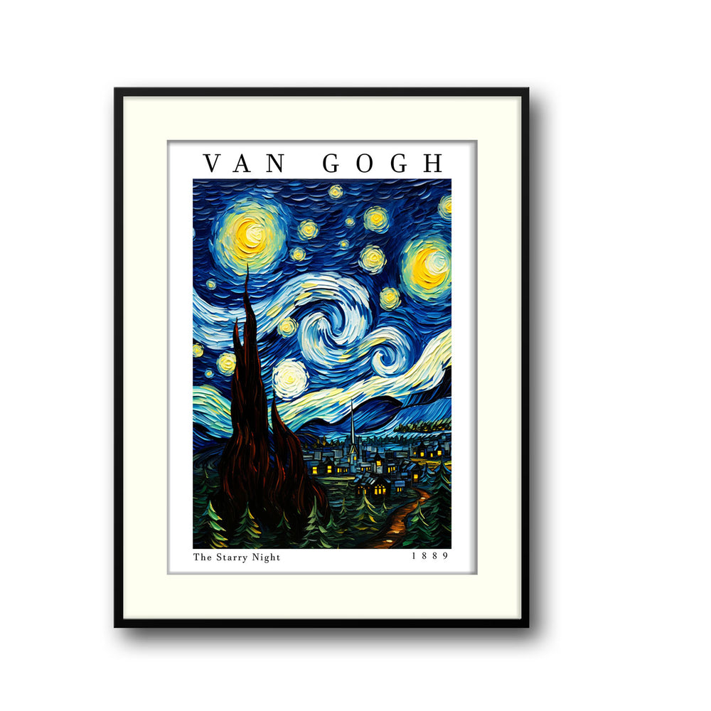 Unique the-starry-night-vincent-van-gogh- Beautiful framed art print available at Raremango