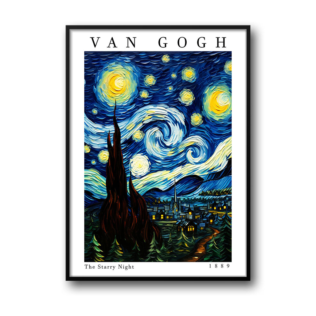 Unique the-starry-night-vincent-van-gogh- Beautiful framed art print available at Raremango