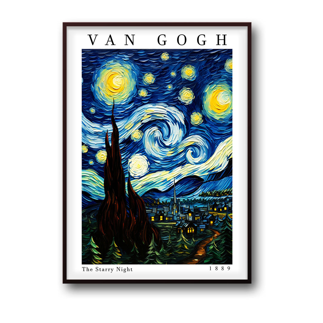 Unique the-starry-night-vincent-van-gogh- Beautiful framed art print available at Raremango