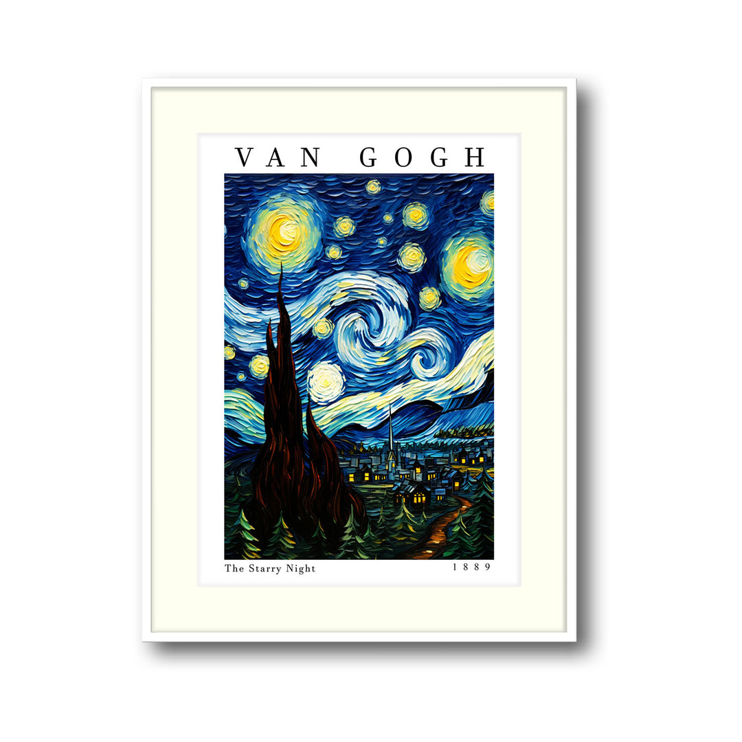 Unique the-starry-night-vincent-van-gogh- Beautiful framed art print available at Raremango