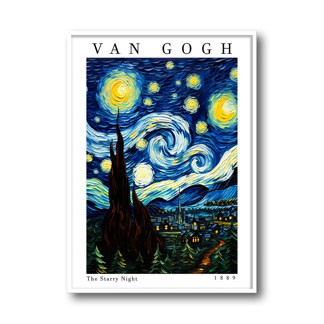 Unique the-starry-night-vincent-van-gogh- Beautiful framed art print available at Raremango