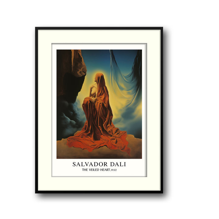 Unique the-veiled-heart-salvador-dali- Beautiful framed art print available at Raremango