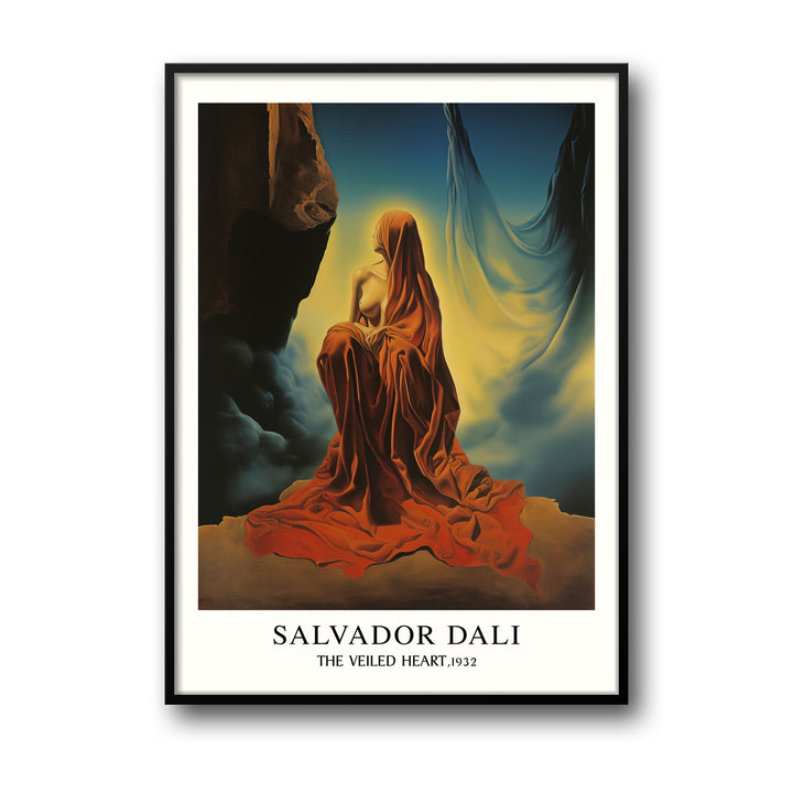 Unique the-veiled-heart-salvador-dali- Beautiful framed art print available at Raremango