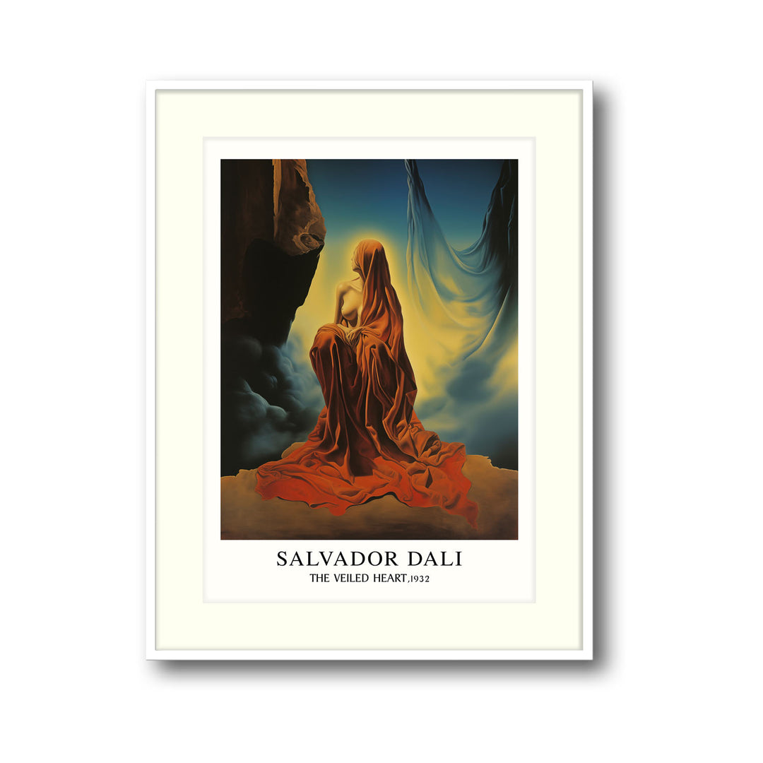 Unique the-veiled-heart-salvador-dali- Beautiful framed art print available at Raremango