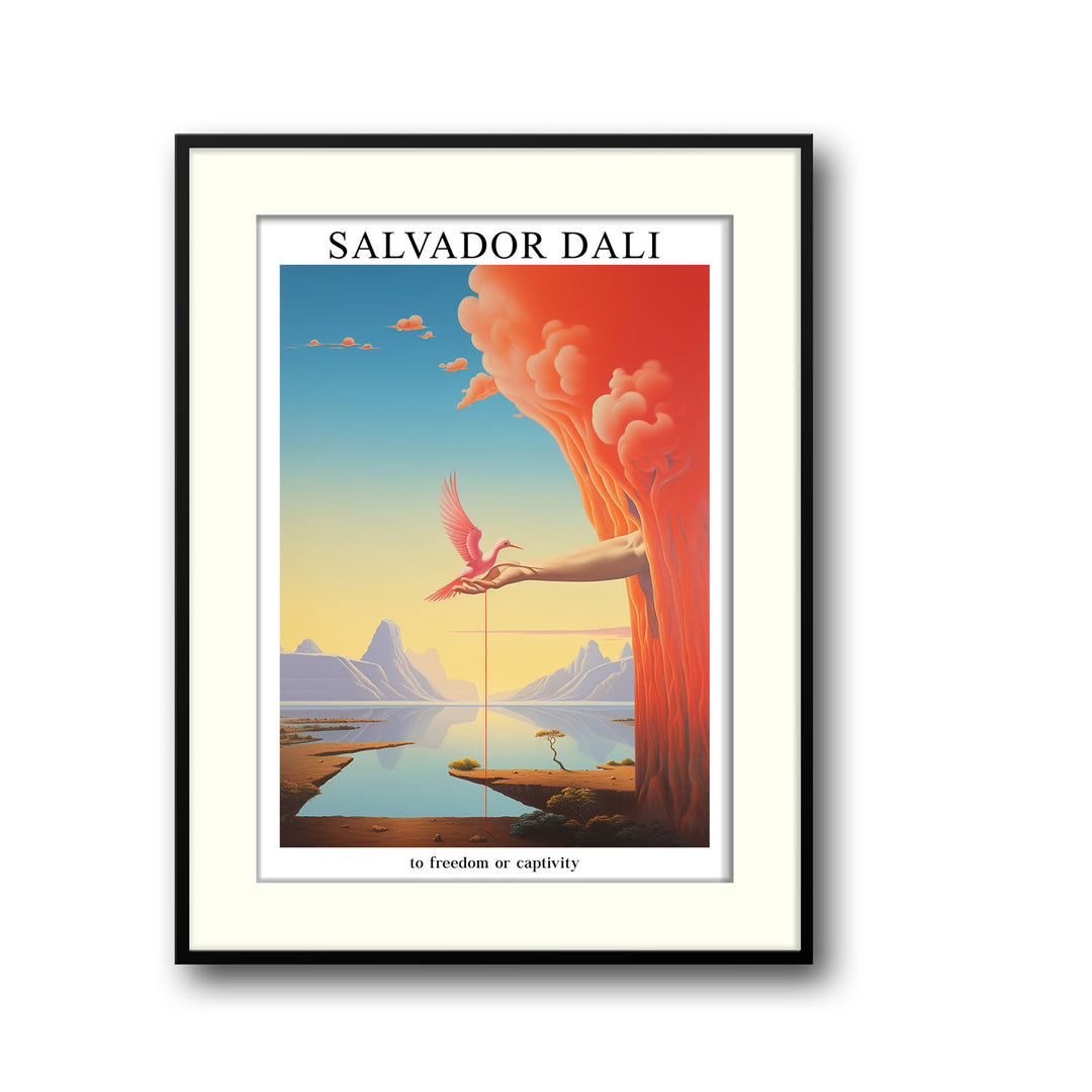 Unique to-freedom-or-captivity-salvador-dali- Beautiful framed art print available at Raremango