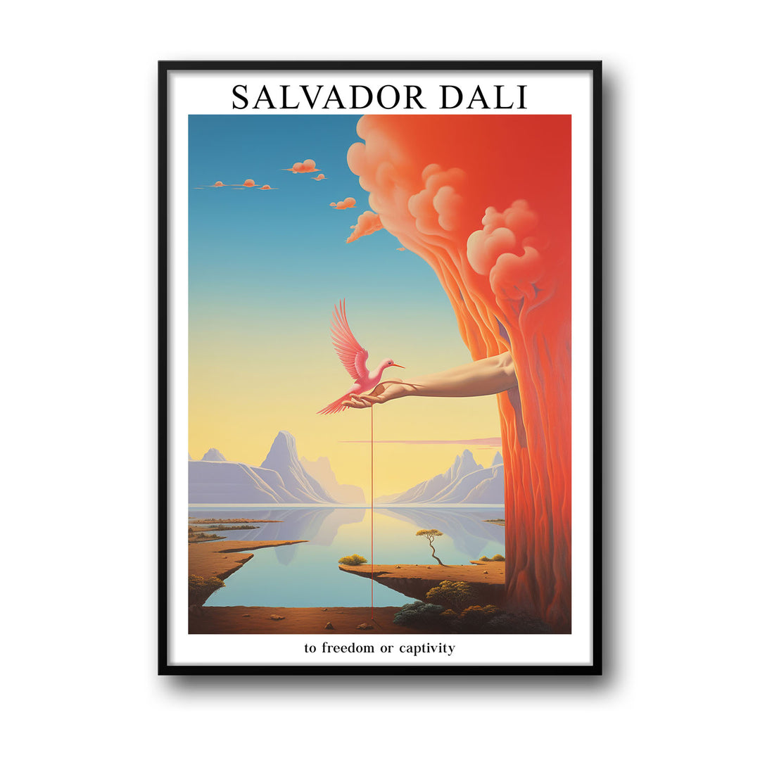 Unique to-freedom-or-captivity-salvador-dali- Beautiful framed art print available at Raremango